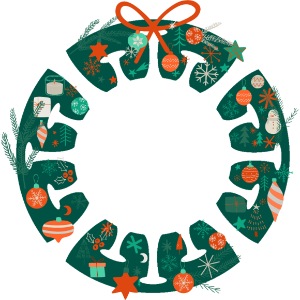 Christmas wreath LCSOS logo