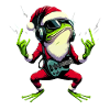 Christmas Frog Metal Greeting