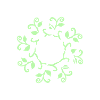 keltischer Knoten / Triquetra mit Pflanzen