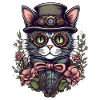 Chat steampunk
