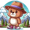 Cute bear with hat