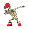 Dabbing Skeleton Santa Claus