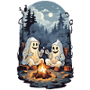 Halloween Ghosts Campfire Kids Cartoon