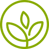 Logo with plant in circle