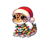 Weihnachten Lichterkette Leopardgecko