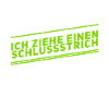 einen Schlussstrich ziehen