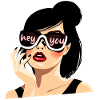 Sunglasses Style"Hey You" Illustration