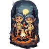 Halloween Camping Vampire Enfants Dessin Animé