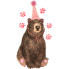 Circus bear with stars