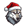 Wolf Head Christmas Portrait