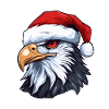 Eagle Head Christmas Portrait