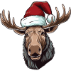 Elch Kopf Weihnachten Portät