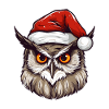 Owl Head Christmas Portrait