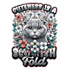 Cute Scottish Fold Cat Motif