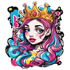 Prinzessin / Frau / Mädchen / Dame / Comic