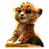 Gepard Sonnenbrille Cheetah Katzen Süße Geparden