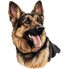 German Shepherd Motif