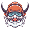 Bulle Stier Flieger Ski