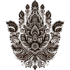 Conception traditionnelle indienne Mehndi