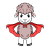 Mouton super-héros héros Motif