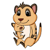 Erdmännchen Familie - Erdmännchen mit Baby