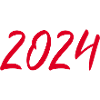 2024 Silvester Neujahr rot