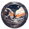 hecht,fisch,angler,anime,meer,wellen,sterne