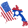 Drapeau semi-américain américain du Laos