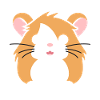 Mignon Humour petit hamster