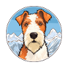 Filo Fox Terrier Cane Razza Cartone Animato Kawaii Watercol