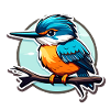 Kingfisher Bird Drawing