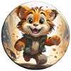 Funny tiger on two legs