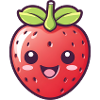 Erdbeere Kawaii Stil Version 2