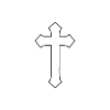 Heartbeat Cross Simple Christian Design