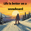 Snowboard Loving Retro Sunset Style