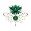 Green lotus chakras unalome