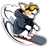 Snowboard Dog