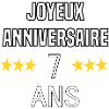Joyeux Anniversaire 7 Ans
