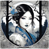 Manga,Anime,Gothic,Blue Eyes,Ornament