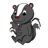 Skunk Family - Skunk avec bébé