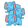Éléphant mignon - Motif d’éléphant