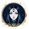 asian,blue eyes,emo,gold,gothic,punk