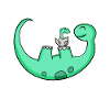 Dinosaure avec bébé dinosaure - Dino