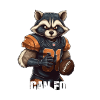 American Football Raccoon