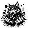 Wolf black and white