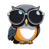 Cool owl with sunglasses