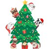 Cats and dogs Christmas