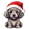 Weihnachtsmann-Welpe