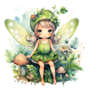 Petite fée nature aquarelle