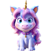 Wunderschönes kleines 3D-Einhorn